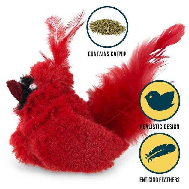 OurPets Play-N-Squeak Real Birds Cat Toy by OurPets - American Made