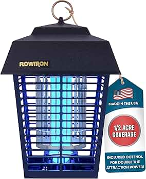 Flowtron Bug Zapper, Half Acre Outdoor Coverage, 15W, Made in USA