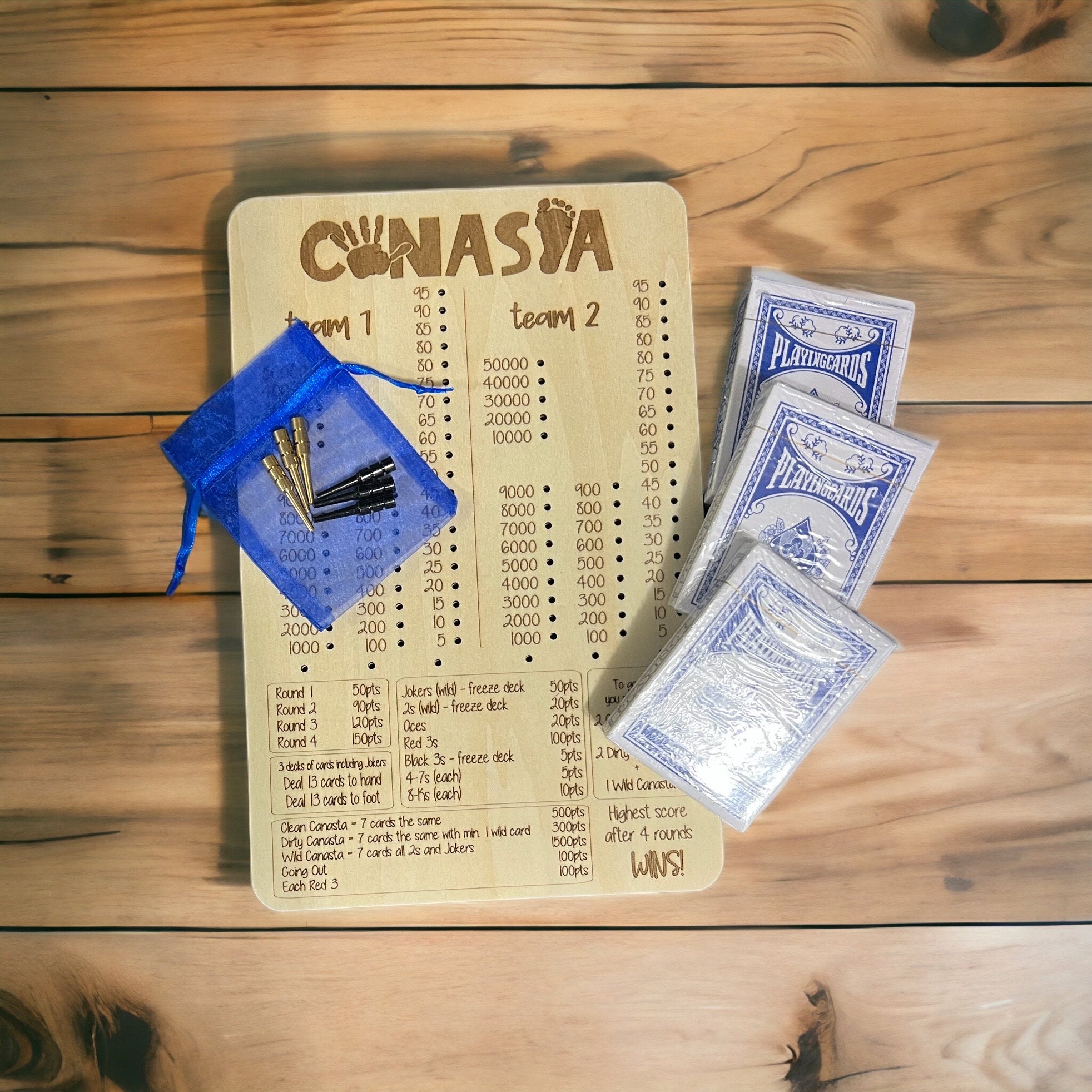 Ideal Toy Hand and Foot Canasta Card Game Set