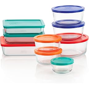 Pyrex Simply Store 10-Piece Glass Food Storage Set by Pyrex - American Made
