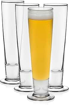 Libbey Stockholm Pilsner Glasses Set of 4 14.5 oz by Libbey - American Made