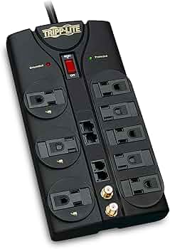 Tripp Lite TLP810NET 8-Outlet Surge Protector 10ft Cord by Tripp Lite - American Made