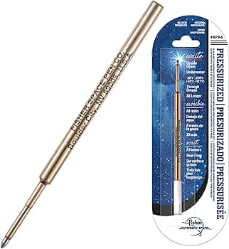 Fisher Space Pen SPR4 Medium Point Pressurized Cartridge Refill Black Ink by Fisher Space Pen - American Made
