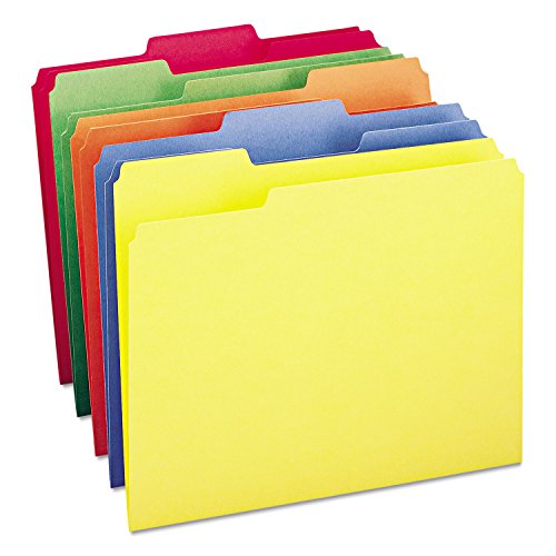 Smead Colored File Folders Letter 1/3 Cut 100-Count Assorted by Smead - American Made