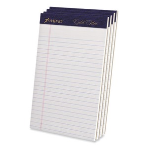 Ampad Gold Fibre Writing Pads 6-Pack Letter Wide Rule by Ampad - American Made