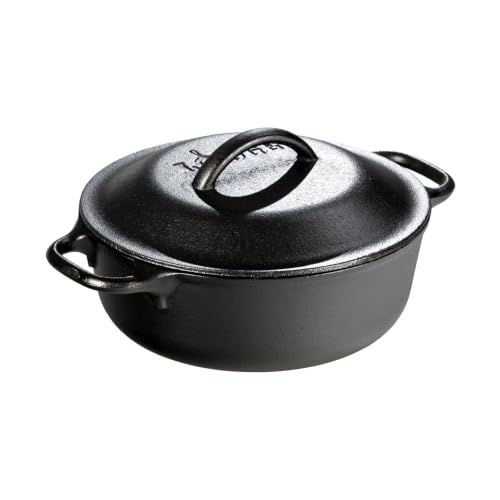 Lodge Cast Iron Dutch Oven with Loop Handle, 2 Quart by Lodge Cast Iron - American Made