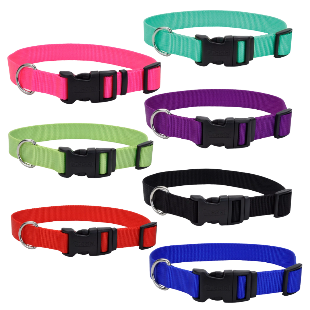 Coastal Pet Nylon Adjustable Dog Collar 3/4-Inch Medium by Coastal Pet Products - American Made