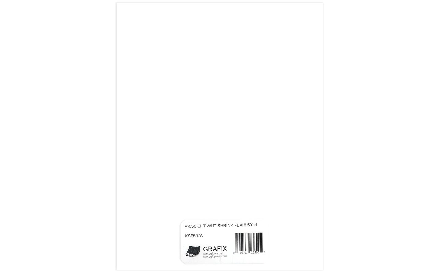 Grafix Shrink Film Sheets 50-Count White by Grafix - American Made