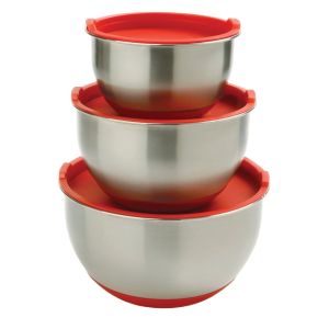 Norpro Stainless Steel 3-Piece Mixing Bowl Set by Norpro - American Made