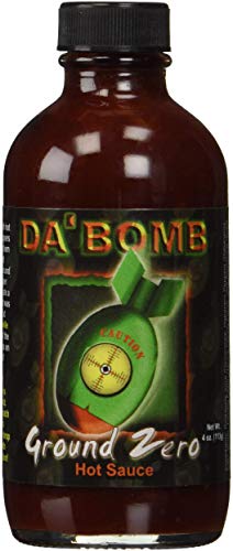 Da Bomb - Ground Zero - Original Hot Sauce - 321,900 Scovilles - 4oz Bottle- Non-GMO, Gluten Free, Sugar Free