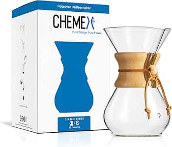 Chemex Classic Pour-Over Glass Coffeemaker 6-Cup by Chemex - American Made