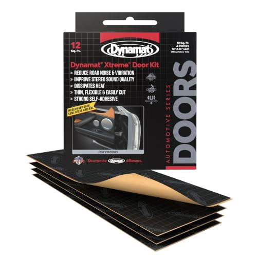 Dynamat Xtreme Sound Deadening Car Insulation Door Kit 10435 – Pre Cut Noise Dampening Kit for 2 Standard Car