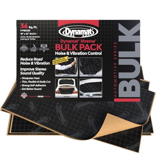 Dynamat Xtreme Sound Deadening Car Insulation Bulk Pack 10455 – Noise Dampening for Floor, Doors, Panels, Hood