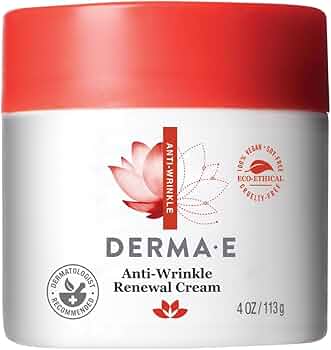 Derma E Anti-Wrinkle Renewal Cream with Vitamin A 4 Oz by Derma E - American Made