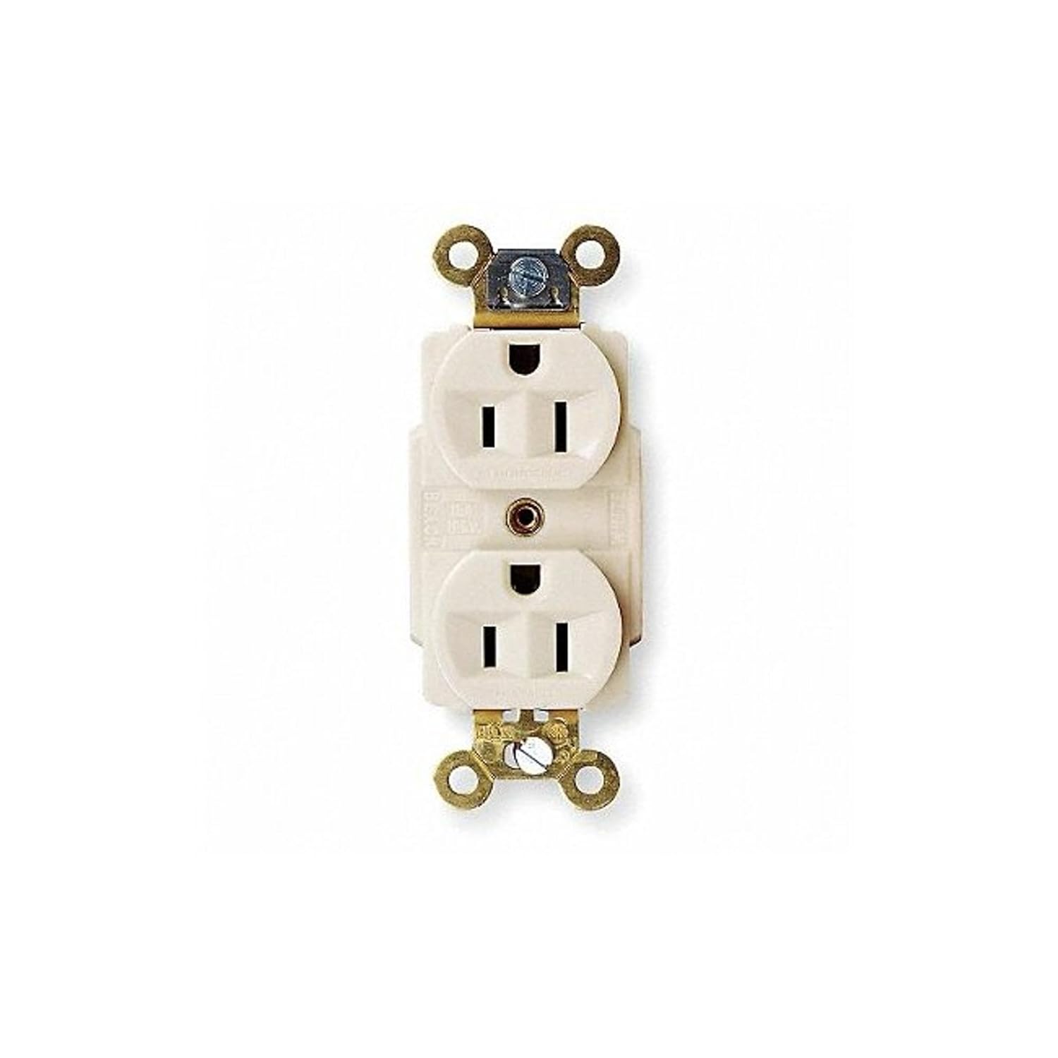 Hubbell HBL5262W 15A 125V Duplex Outlet White Commercial Grade by Hubbell - American Made
