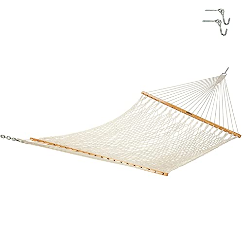 Original Pawleys Island 14OC Original Deluxe Cotton Rope Hammock with Free Extension Chains & Tree Hooks, Hand by Original Pawleys Island - American Made