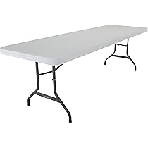 Lifetime 8-Foot Folding Utility Table White Granite by Lifetime Products - American Made