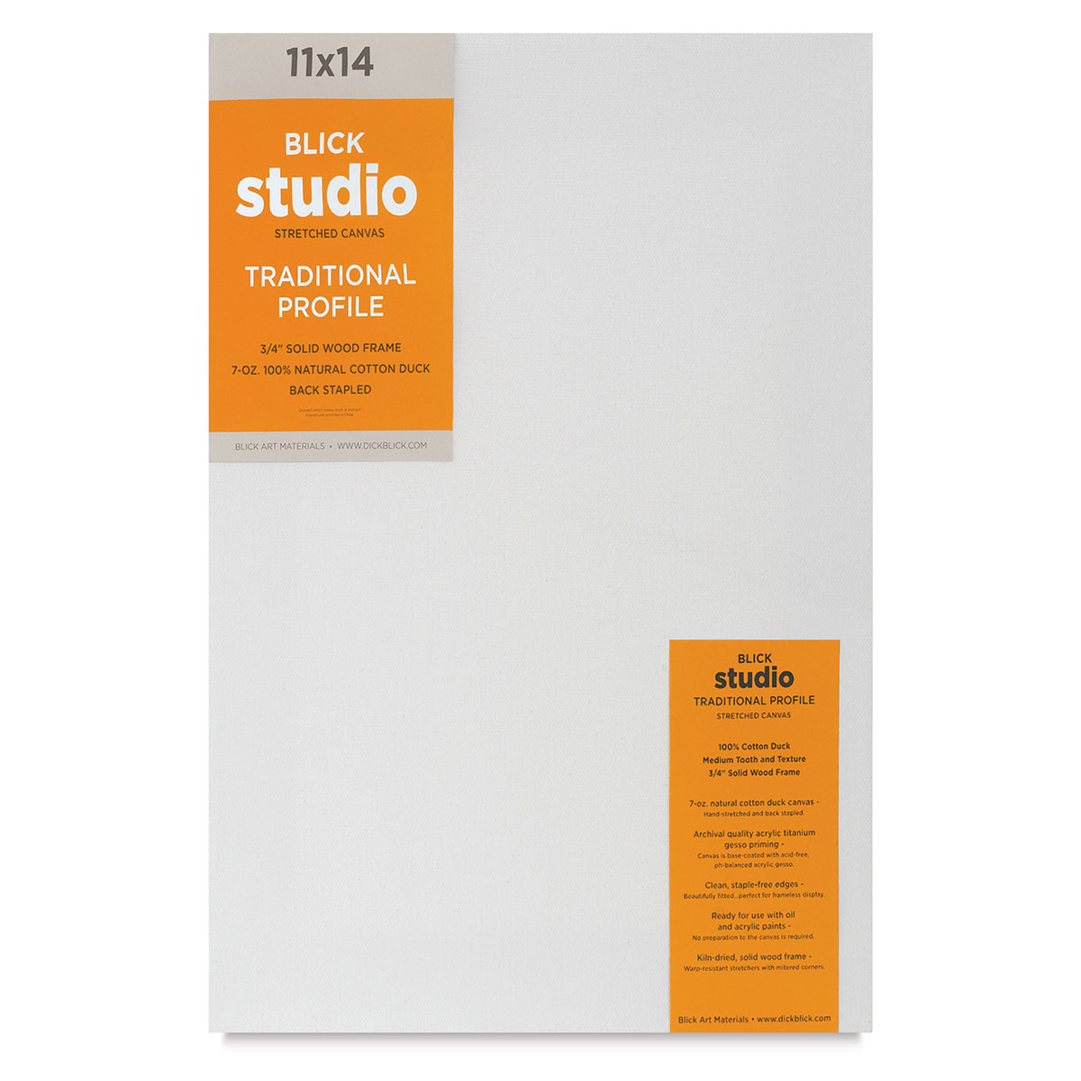Utrecht Stretched Cotton Canvas 11x14 inch Pack of 3 by Utrecht - American Made