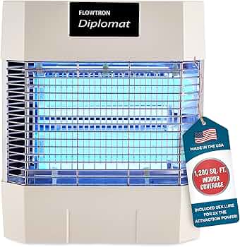 Flowtron Indoor Bug Zapper, 80W UV Light with Pheromone Attractant, 1200 Sq Ft