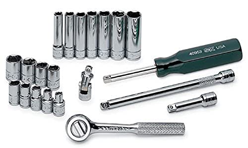 SK Professional Tools 21-Piece 1/4 Inch Drive 6-Point Socket Set by SK Professional Tools - American Made