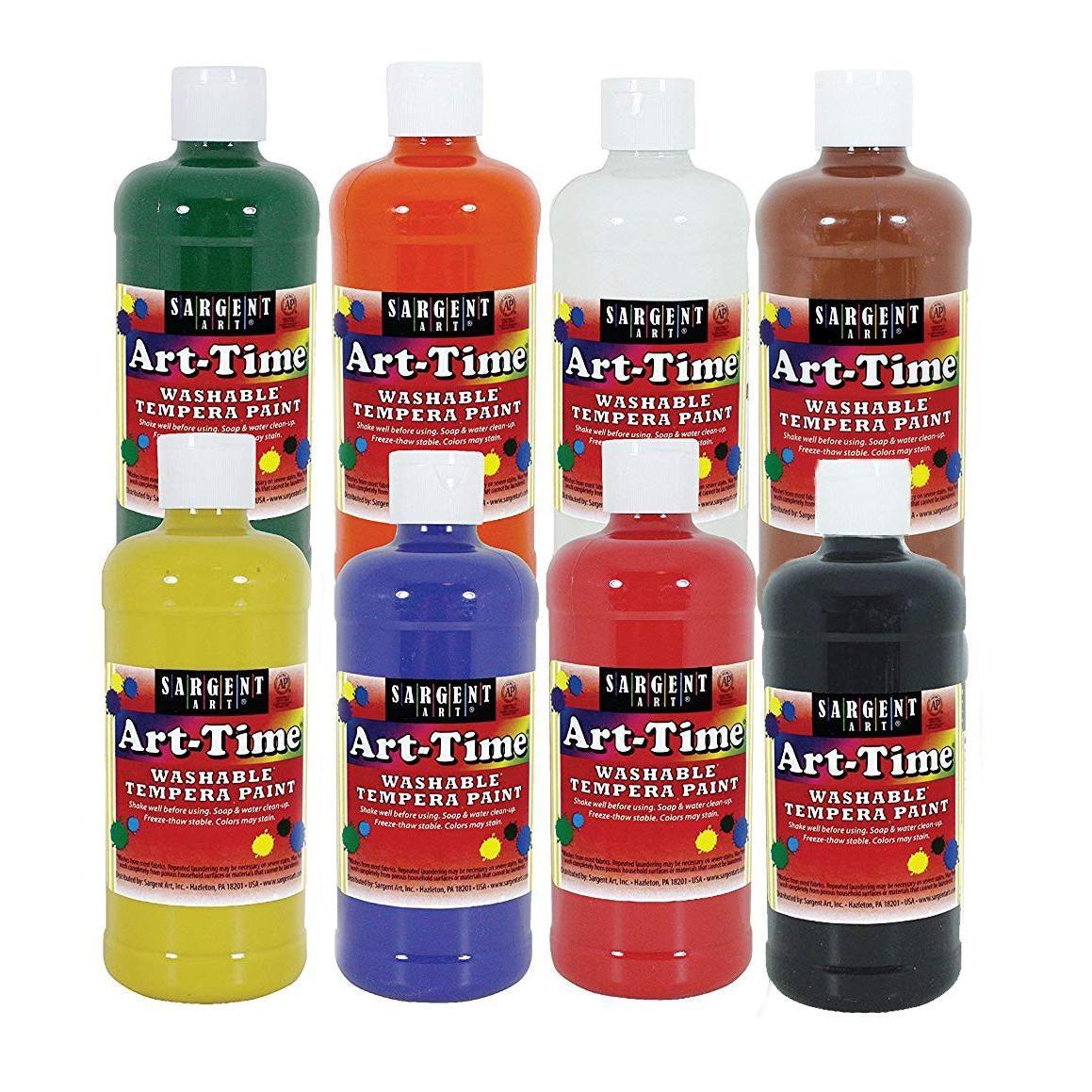 Sargent Art 22-7209 Washable Tempera Paint Set 8-Color by Sargent Art - American Made