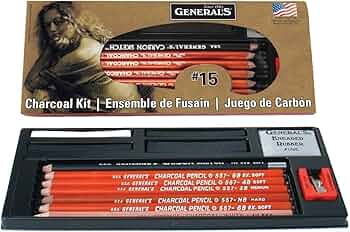 General Pencil Charcoal Drawing Kit 12-Piece by General Pencil - American Made