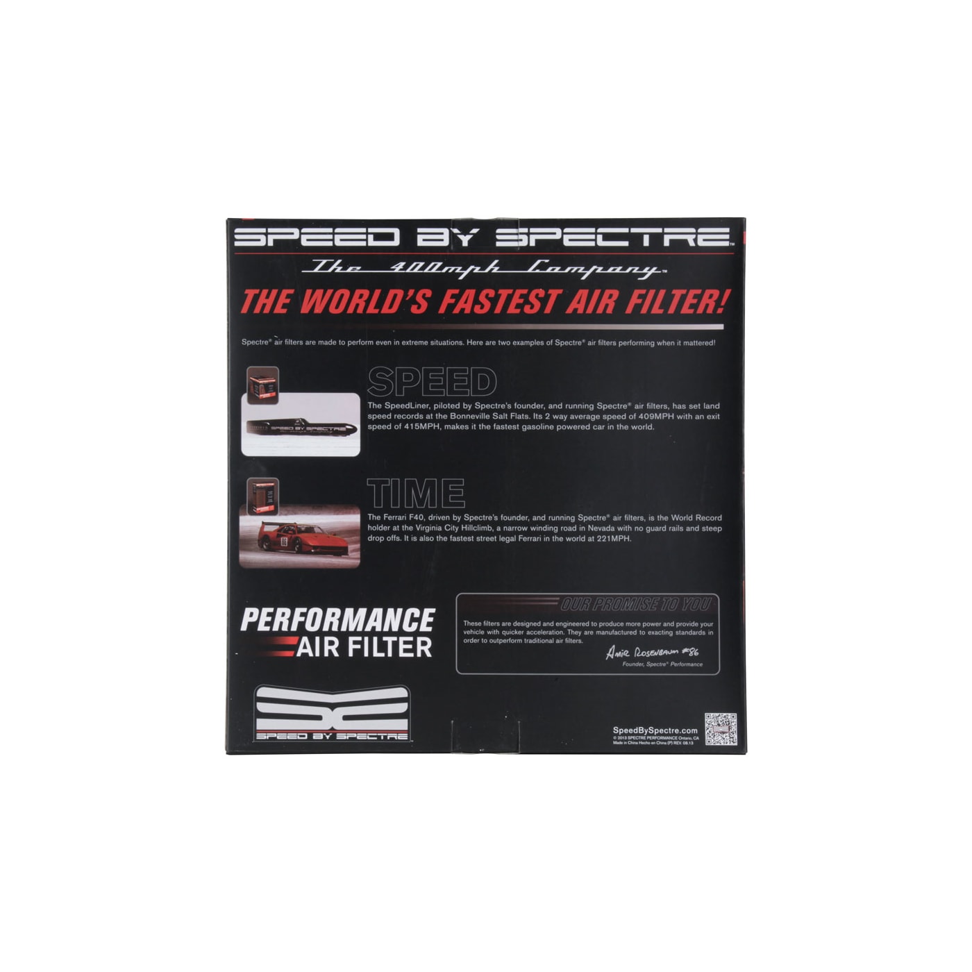 Spectre Performance HPR0334K Universal Air Filter 3-Inch by Spectre Performance - American Made
