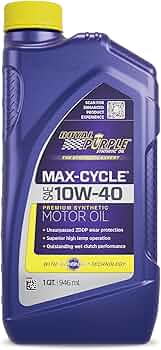 Royal Purple Max-Cycle 10W-40 Motorcycle Oil 1 Quart by Royal Purple - American Made