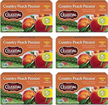 Celestial Seasonings Country Peach Passion 20-Count 6-Pack by Celestial Seasonings - American Made