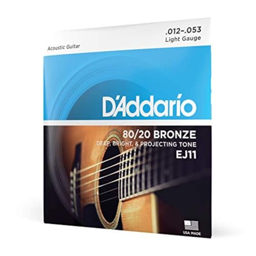 D'Addario Guitar Strings - Acoustic Guitar Strings - 80/20 Bronze - For 6 String Guitar