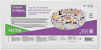 Original Sculpey White Polymer Clay 8 lb Bulk Pack by Sculpey - American Made