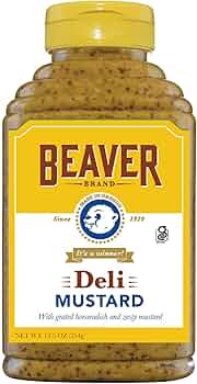 Beaver Brand Deli Mustard 12.5 oz Squeeze Bottles 6-Pack by Beaver Brand - American Made
