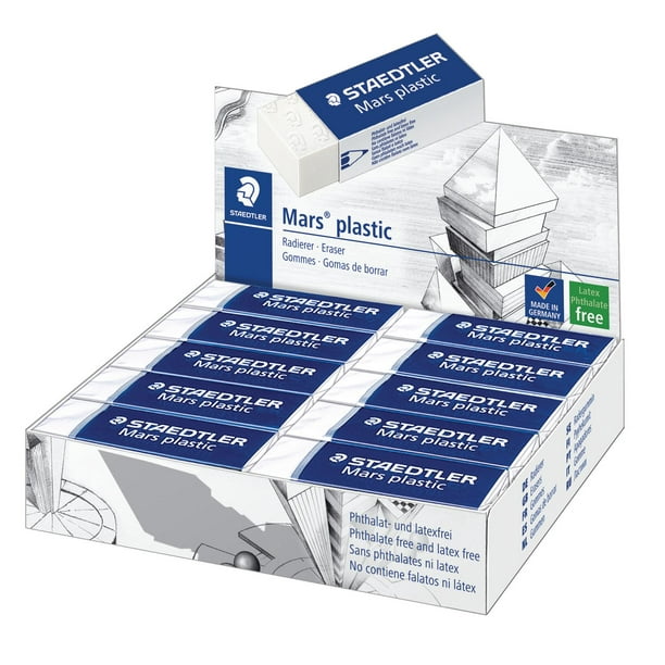 Staedtler Mars Plastic Erasers 10-Pack White