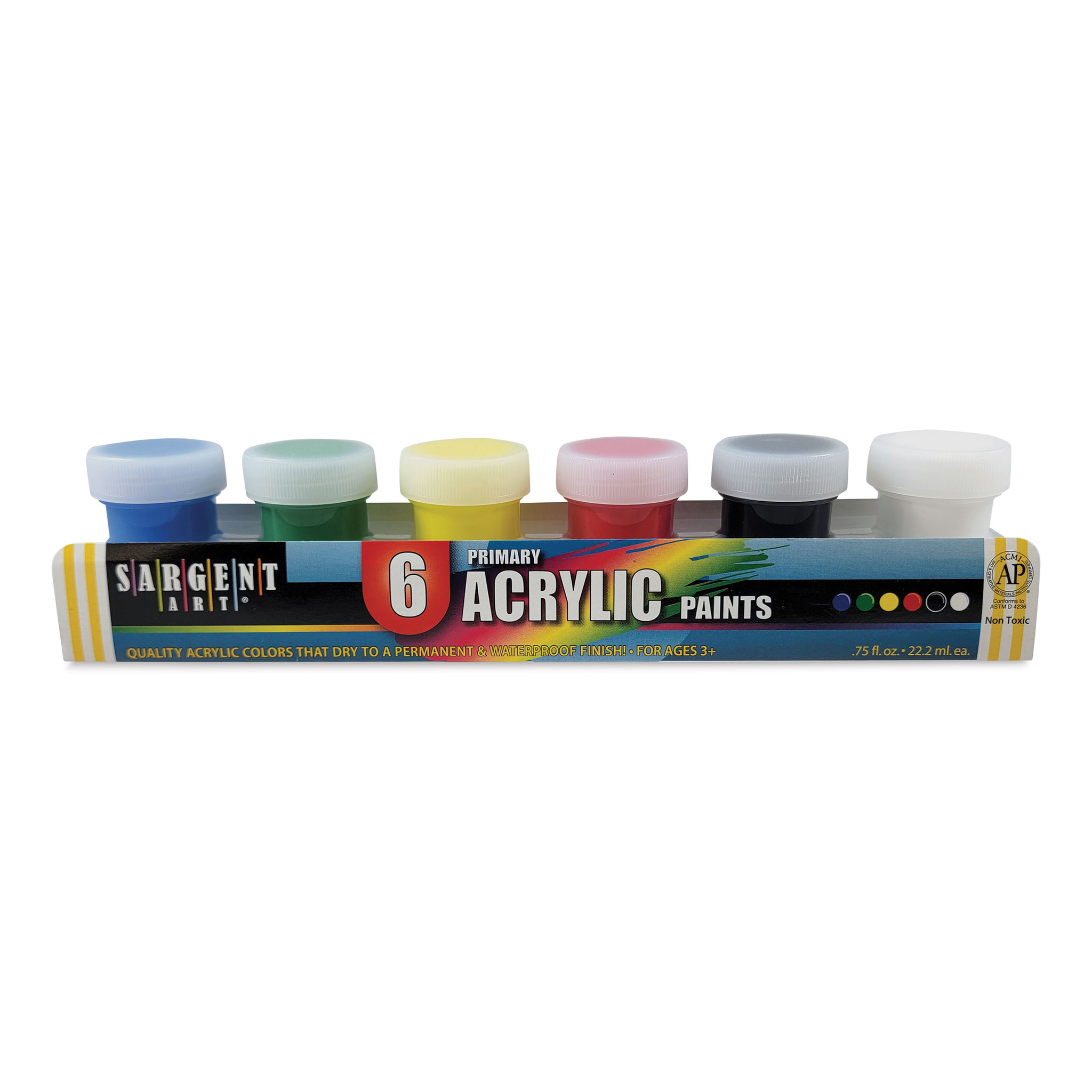 Sargent Art 22-1519 Acrylic Paint Set 6-Piece by Sargent Art - American Made