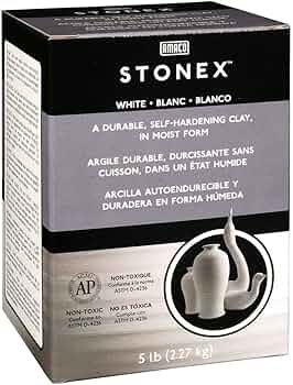 AMACO Stonex Self-Hardening Clay, White, 5 lbs. by AMACO - American Made
