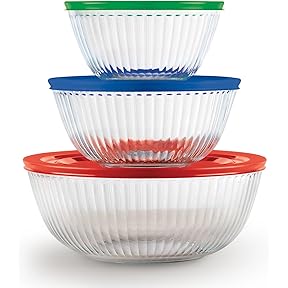 Pyrex Smart Essentials 6-Piece Glass Mixing Bowl Set