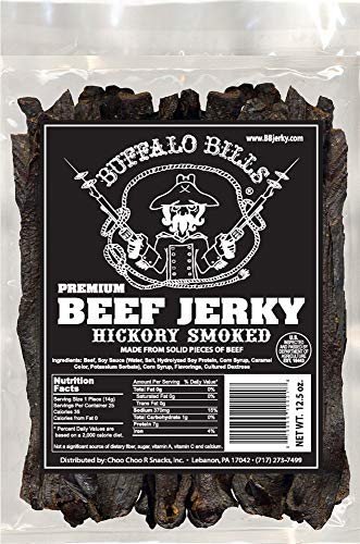 Buffalo Bills 12.5 Oz Hickory Premium 7"Beef Jerky Strips, 25 Strip Per Bag