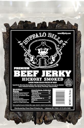 Buffalo Bills 16 Oz Hickory Smoked Premium Beef Jerky Pieces in Random Size