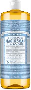 Dr. Bronner's Pure-Castile Liquid Soap Baby Unscented 32oz