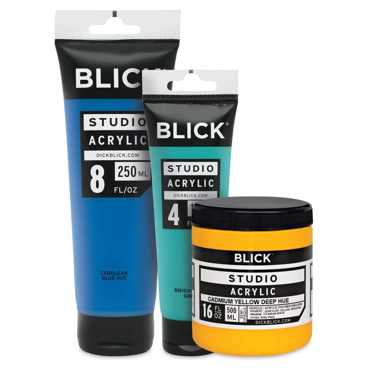 Blick Studio Artists Acrylic Paint 12-Color Set by Blick Art Materials - American Made