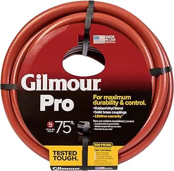 Gilmour Pro Commercial 3/4 x 75 ft Heavy Duty Water Hose by Gilmour - American Made
