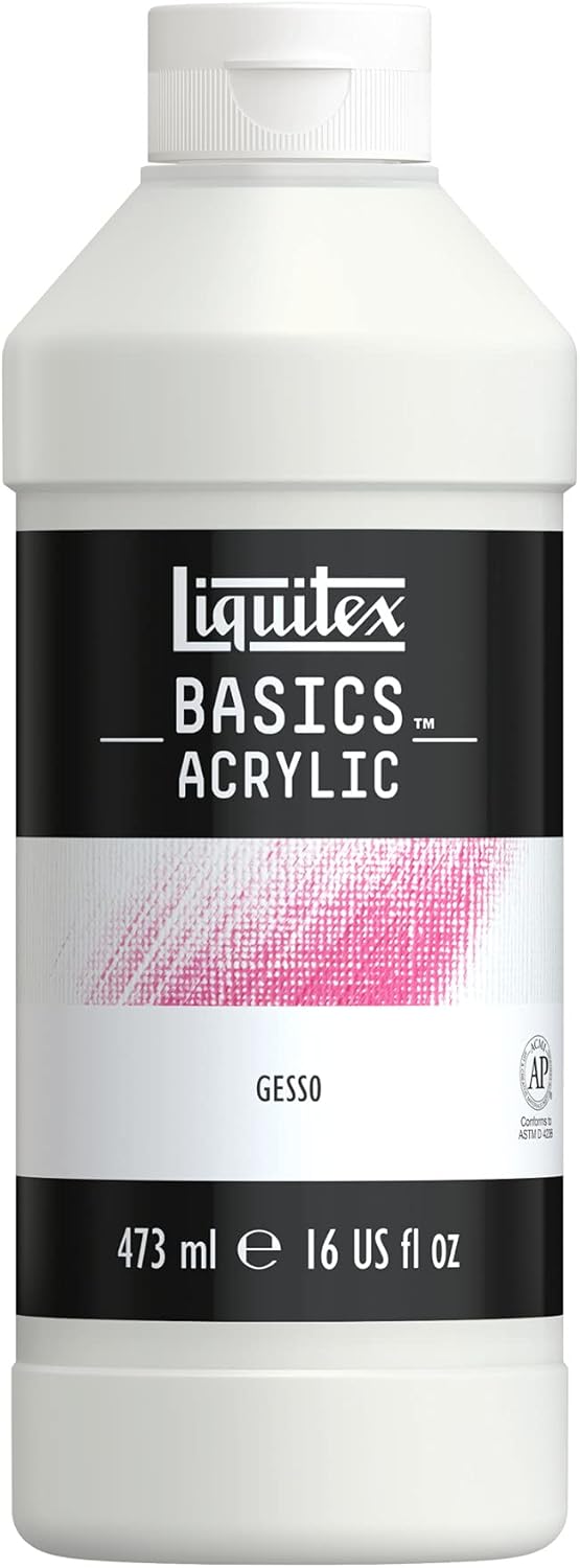 Liquitex BASICS Gesso Surface Prep Medium 473ml 16-oz White by Liquitex - American Made