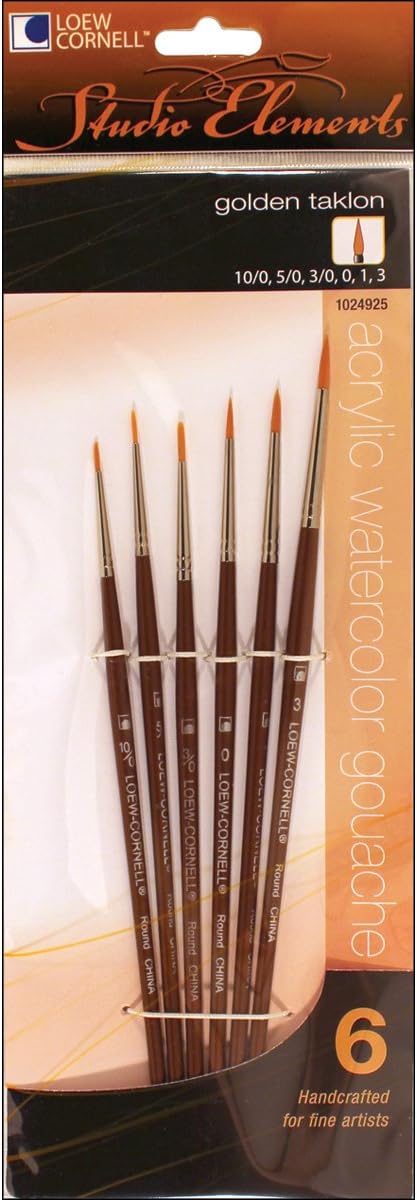 Loew-Cornell Golden Taklon Brush Set 10-Piece by Loew-Cornell - American Made