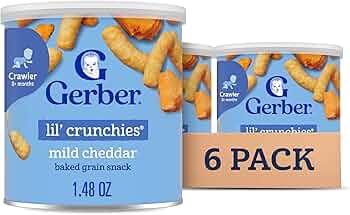 Gerber Mild Cheddar Lil' Crunchies 6-Pack by Gerber - American Made