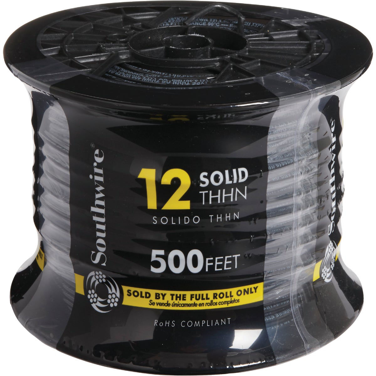 Southwire THHN Building Wire 12 AWG Black 500 Foot by Southwire - American Made