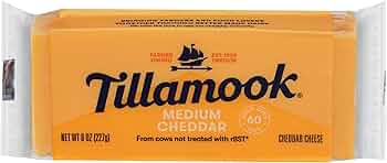 Tillamook Medium Cheddar Cheese 8oz Block by Tillamook - American Made