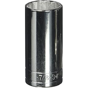 SK Professional Tools 3/4 Inch Drive 12-Point Chrome Socket 7/8 Inch