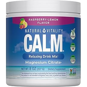 Natural Vitality Calm Anti-Stress Magnesium Supplement Raspberry Lemon 8oz by Natural Vitality - American Made