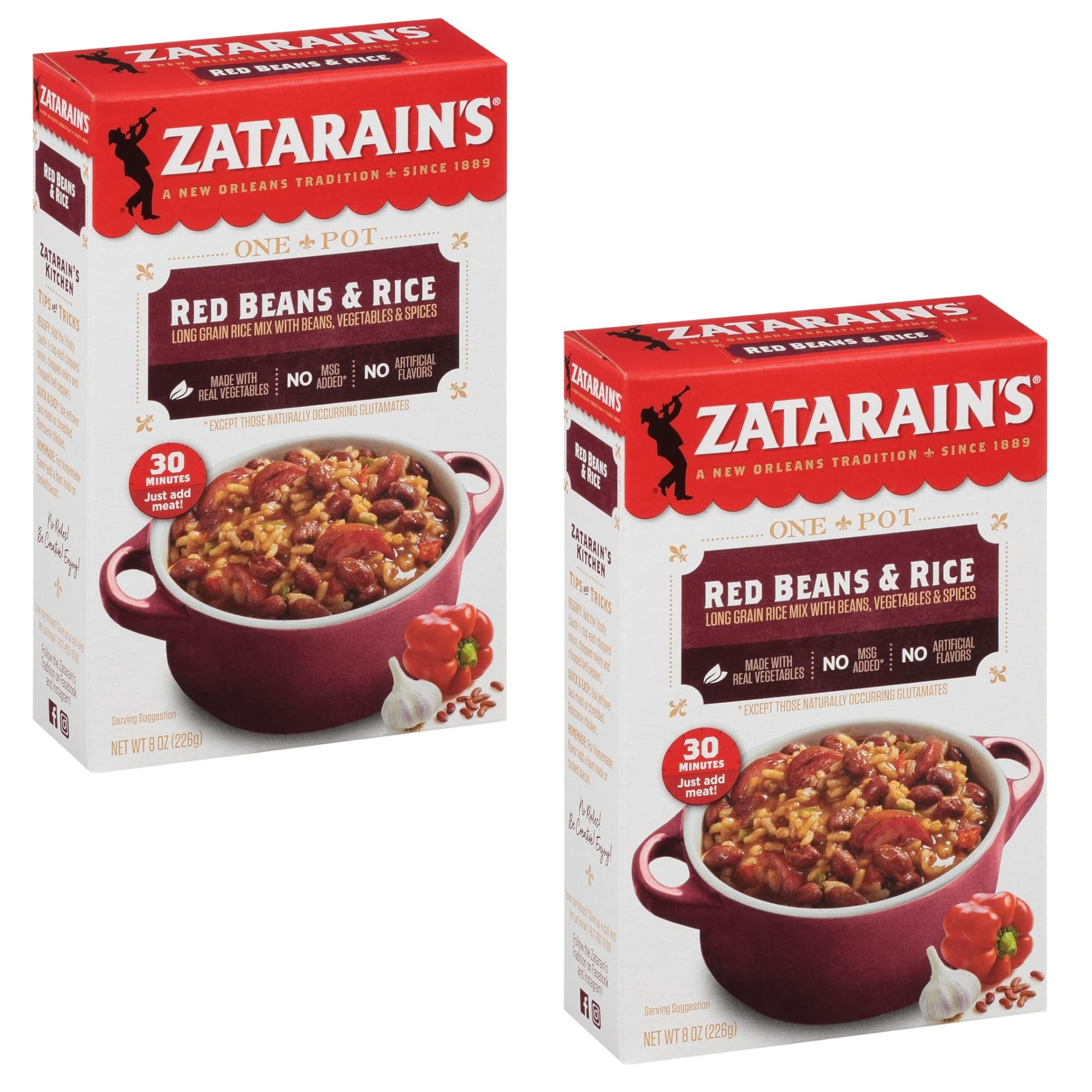 Zatarain's Red Beans and Rice Mix 8 oz Box by Zatarain's - American Made