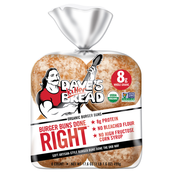 Dave's Killer Bread Organic Burger Buns 8-Count by Dave's Killer Bread - American Made